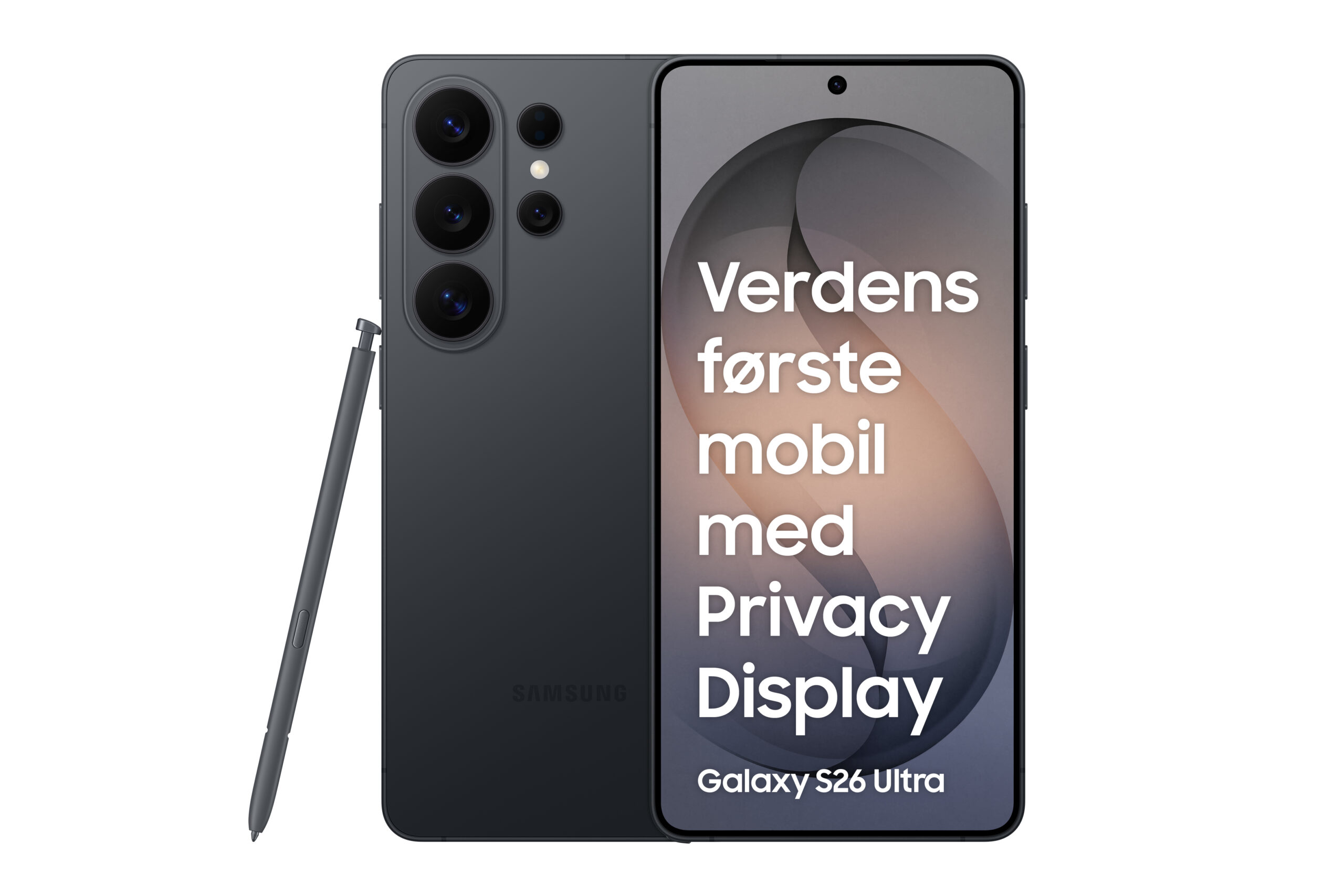 Samsung Galaxy S26 Ultra mobil med Privacy Display og S Pen